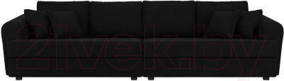 Диван Лига Диванов Милтон / 109783 (микровельвет черный)