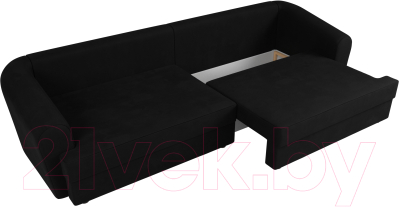 Диван Лига Диванов Милтон / 109783 (микровельвет черный)
