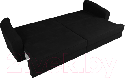 Диван Лига Диванов Милтон / 109783 (микровельвет черный)