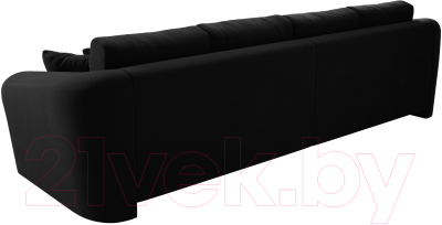 Диван Лига Диванов Милтон / 109783 (микровельвет черный)