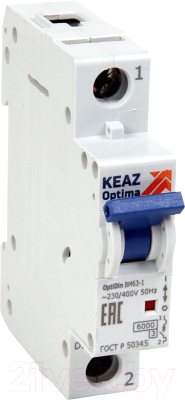 Выключатель автоматический КЭАЗ OptiDin BM63-1D3-УХЛ3 / 260525 - фото