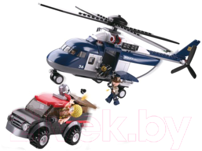 Конструктор Sluban Полицейский вертолет / M38-B0656 - фото