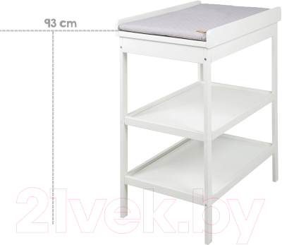 Столик пеленальный Roba С матрасиком / 212060WEV230 (белый)