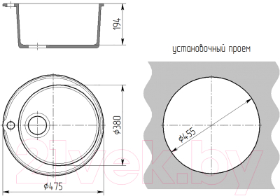 Мойка кухонная Mixline ML-GMS01 551082