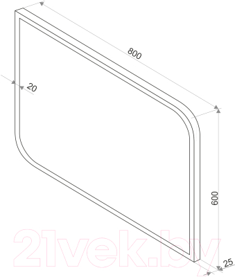 Зеркало Континент Fantasy Led 80x60