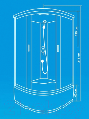 Душевая кабина Водный мир ВМ820 (80x80)