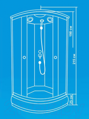 Душевая кабина Водный мир ВМ864 (80x80)