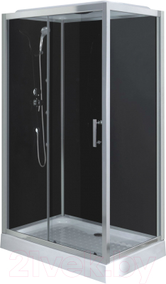 Душевая кабина Водный мир ВМ777 120x80 (черный/тонированное стекло) - фото