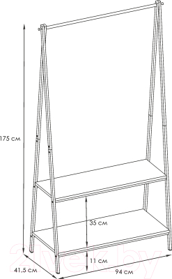 Стойка для одежды ЗМИ Алабама 32 / ВГА32