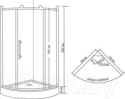 Душевой уголок Водный мир ВМ941 (100x100)