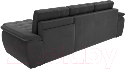 Диван угловой Лига Диванов Нэстор правый (велюр серый)