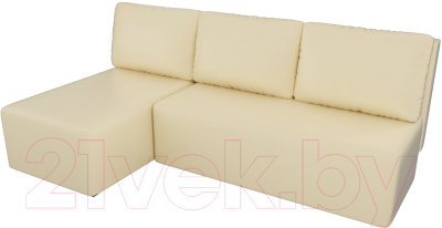 Диван угловой Лига Диванов Поло левый (экокожа бежевый)