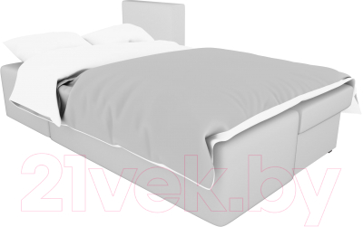 Диван угловой Лига Диванов Поло левый (экокожа белый)