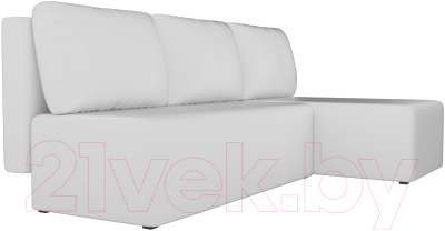 Диван угловой Лига Диванов Поло правый (экокожа белый)