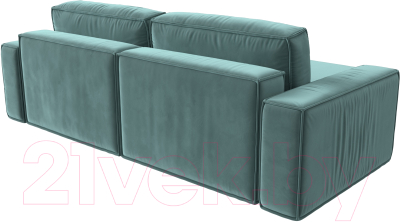 Диван угловой Лига Диванов Прага классик левый (велюр бирюзовый)