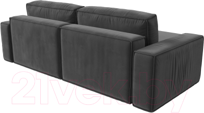 Диван угловой Лига Диванов Прага классик левый (велюр серый)