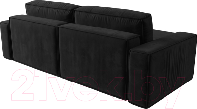Диван угловой Лига Диванов Прага классик левый (велюр черный)