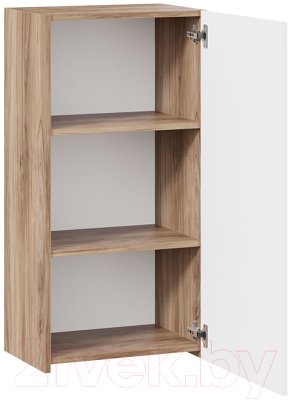 Шкаф навесной ТриЯ Порто ТД-393.03.27 (яблоня беллуно/белый софт)