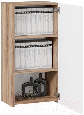 Шкаф навесной ТриЯ Порто ТД-393.03.27 (яблоня беллуно/белый софт)