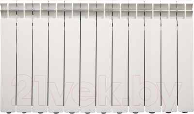 Радиатор алюминиевый Nova Florida Big D3 500/100 White (12 секций) - фото