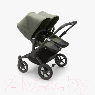 Детская универсальная коляска Bugaboo Donkey 5 2 в 1 с капюшоном (Black/Forest Green)