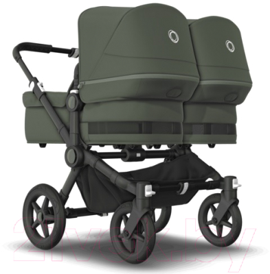 Детская универсальная коляска Bugaboo Donkey 5 2 в 1 с капюшоном (Black/Forest Green)