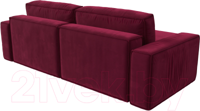 Диван угловой Лига Диванов Прага классик левый (микровельвет бордовый)