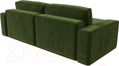 Диван угловой Лига Диванов Прага классик левый (микровельвет зеленый)