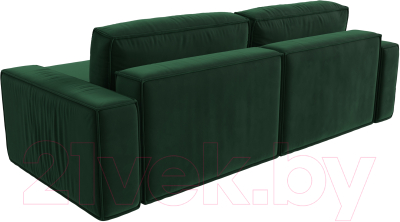 Диван угловой Лига Диванов Прага классик правый (велюр зеленый)