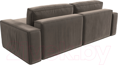 Диван угловой Лига Диванов Прага классик правый (велюр коричневый)