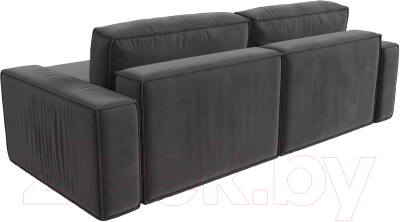 Диван угловой Лига Диванов Прага классик правый (велюр серый)