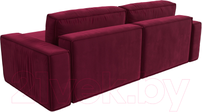 Диван угловой Лига Диванов Прага классик правый (микровельвет бордовый)