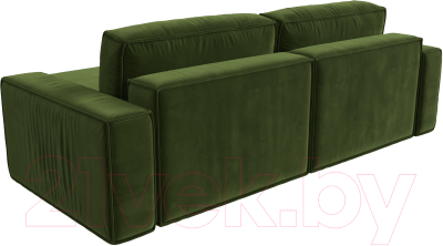 Диван угловой Лига Диванов Прага классик правый (микровельвет зеленый)