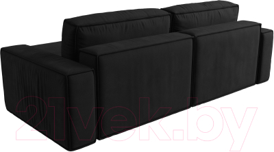 Диван угловой Лига Диванов Прага классик правый (микровельвет черный)