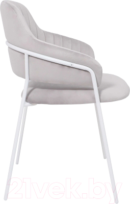 Стул Алвест AV 448 (светло-серый бархат H-09/белый)