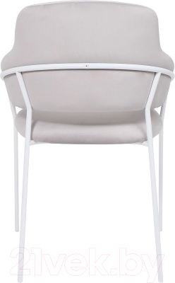 Стул Алвест AV 448 (светло-серый бархат H-09/белый)