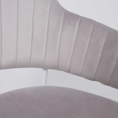 Стул Алвест AV 448 (светло-серый бархат H-09/белый)