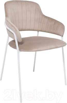 Стул Алвест AV 448 (серо-бежевый бархат H-08/белый) - фото