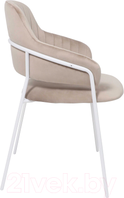 Стул Алвест AV 448 (серо-бежевый бархат H-08/белый)