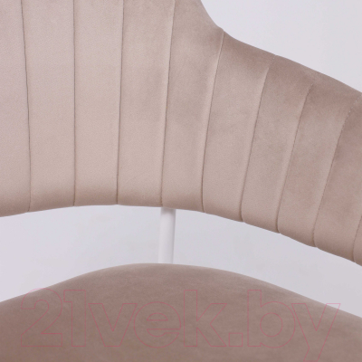 Стул Алвест AV 448 (серо-бежевый бархат H-08/белый)