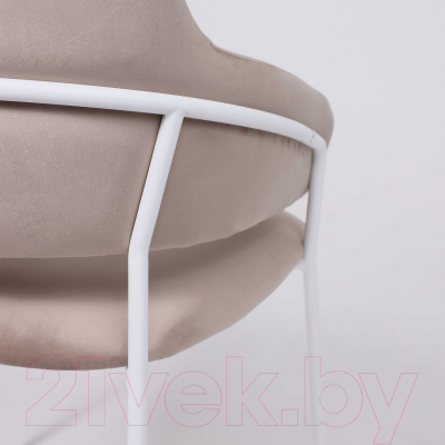 Стул Алвест AV 448 (серо-бежевый бархат H-08/белый)