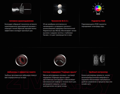 Наушники-гарнитура A4Tech Bloody MC750