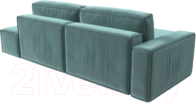 Диван угловой Лига Диванов Прага Модерн левый (велюр бирюзовый)