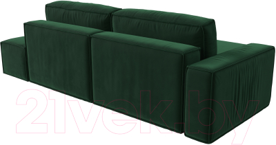 Диван угловой Лига Диванов Прага Модерн левый (велюр зеленый)