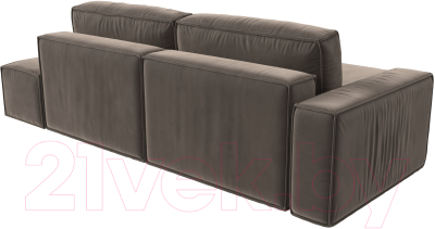 Диван угловой Лига Диванов Прага Модерн левый (велюр коричневый)