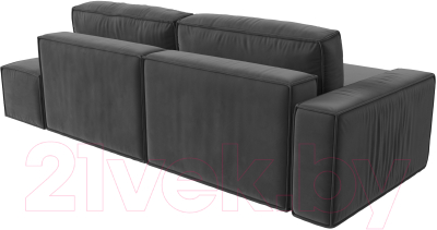 Диван угловой Лига Диванов Прага Модерн левый (велюр серый)