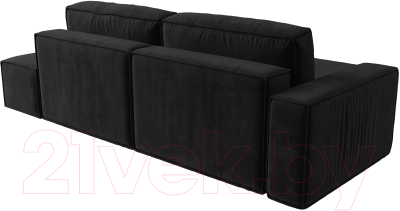 Диван угловой Лига Диванов Прага Модерн левый (велюр черный)