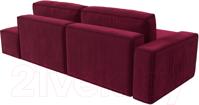 Диван угловой Лига Диванов Прага Модерн левый (микровельвет бордовый)