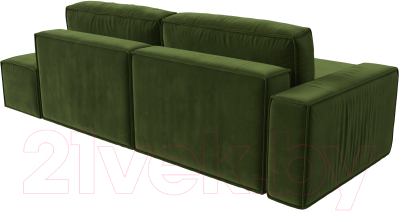 Диван угловой Лига Диванов Прага Модерн левый (микровельвет зеленый)