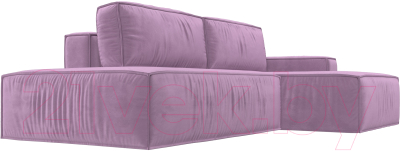 Диван угловой Лига Диванов Прага Модерн правый (микровельвет сиреневый)